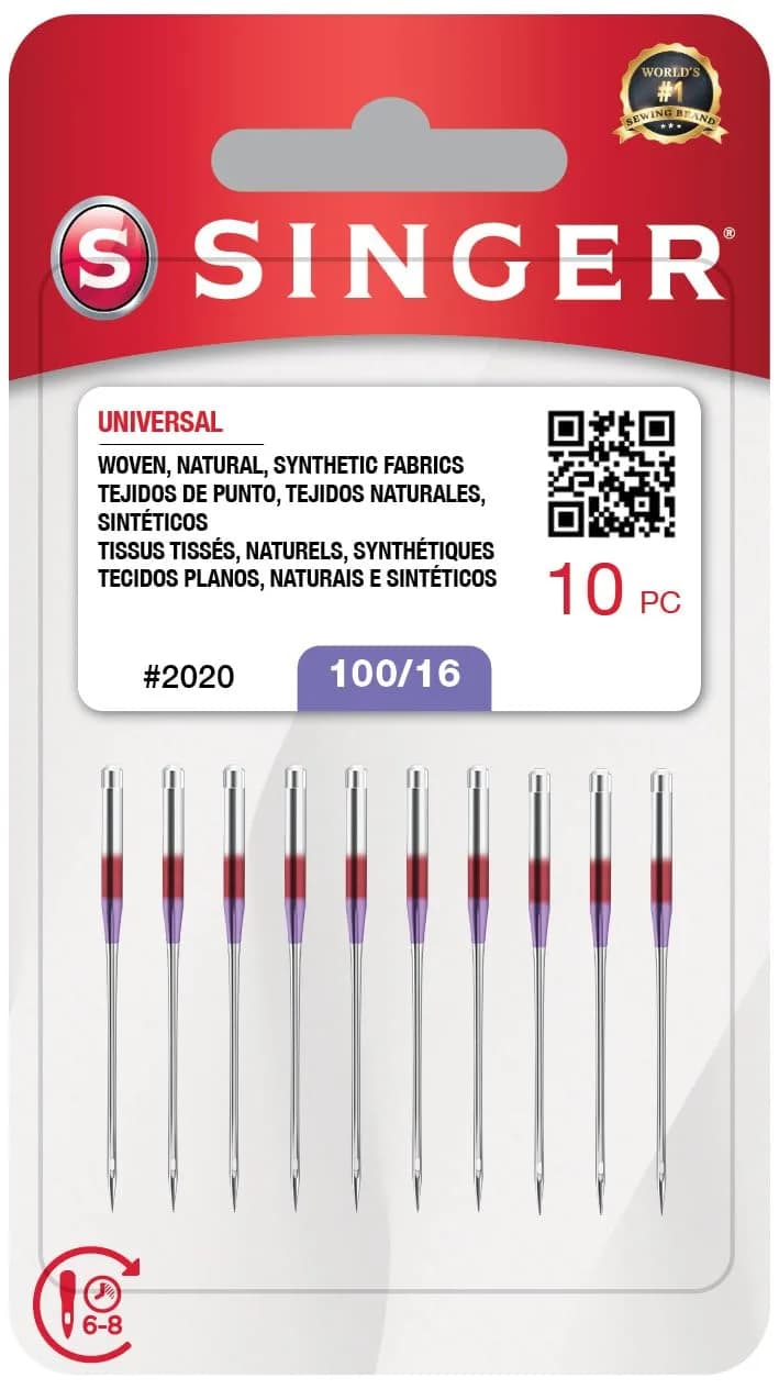 SINGER Universal Sewing Machine Needles 10 Pack Size 100/16 | Steel, Regular Point, Universal Fit - main product image