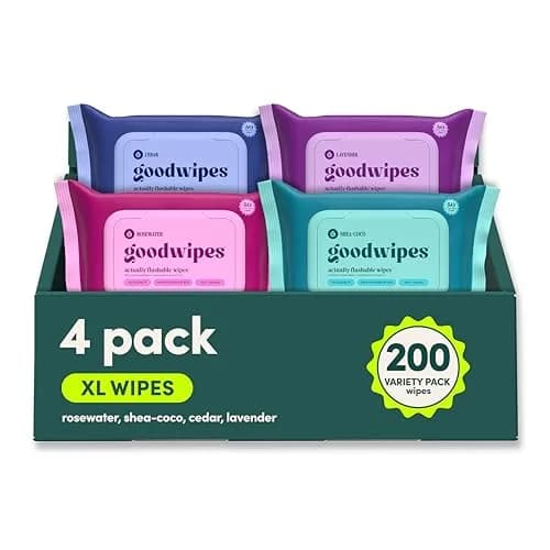 goodwipes Flushable Wipes Variety Pack 240 Count (Pack of 4) | Septic Safe & Biodegradable thumbnail 1