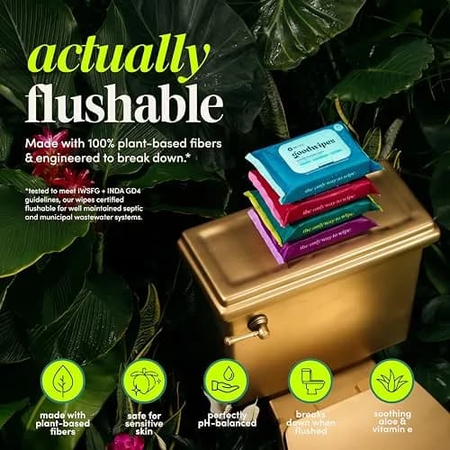 goodwipes Flushable Wipes Variety Pack 240 Count (Pack of 4) | Septic Safe & Biodegradable thumbnail 2