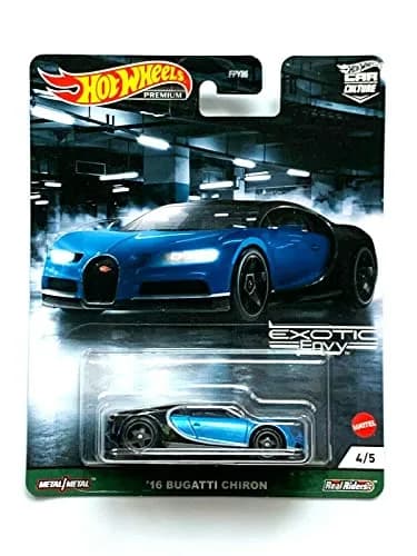 Hot Wheels '16 Bugatti Chiron Premium Car Culture Exotic Envy 16.5 cm (6.5 inches) | ASTM-Tested Die-Cast Toy Car thumbnail 1
