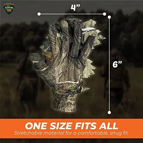 Titan 3D Leafy Gloves for Leafy Suit | Lightweight Camouflage Gloves for Hunting & Shooting thumbnail 5