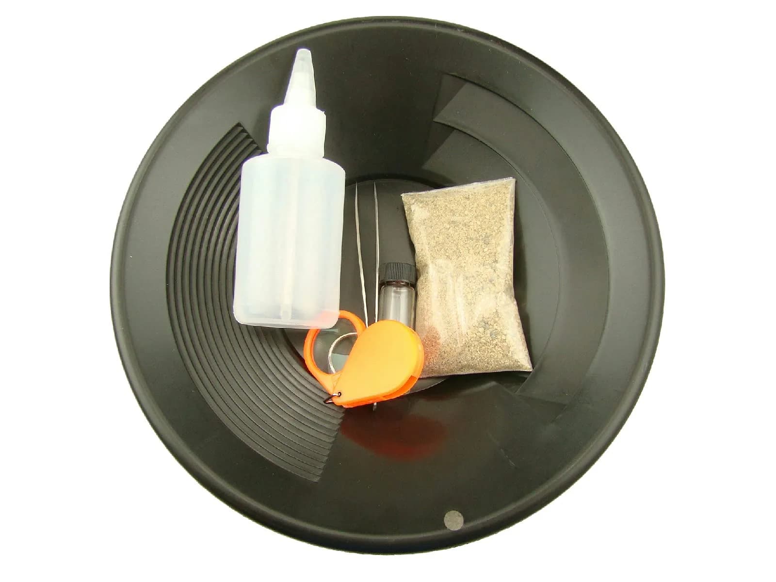Make Your Own Gold Bars Panning Kit 10" Double Riffle Green Gold Pan, Paydirt, Snuffer, Tweezers & Loupe | Support Indian Gold Prospecting