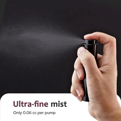 LISAPACK Refillable Perfume Atomizer Spray Bottle 8ml (0.27 Fl Oz) - Pack of 3 Black | Twist-Up Leak-Proof Design thumbnail 2