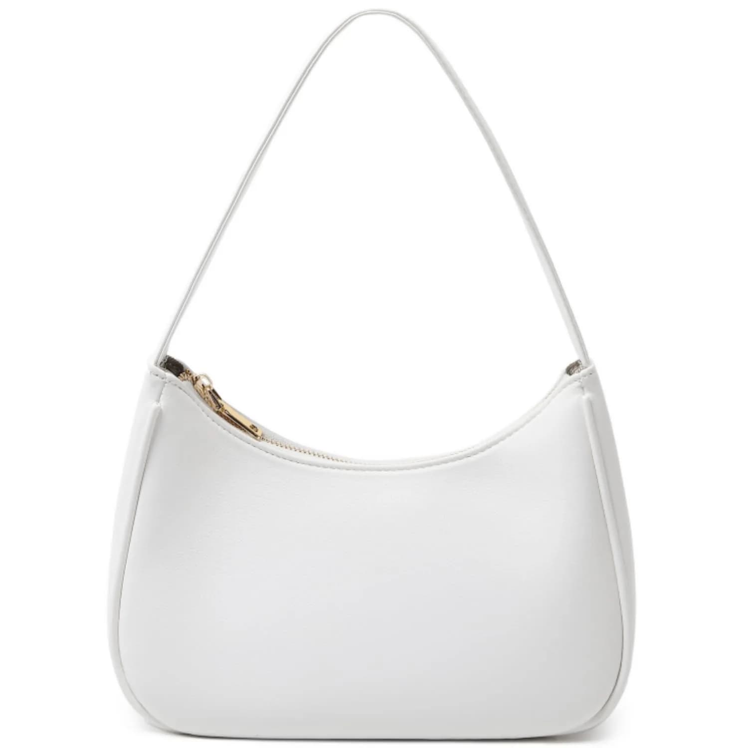 CYHTWSDJ Hobo Tote Handbag Mini Clutch Purse White | Cute PU Leather Shoulder Bag