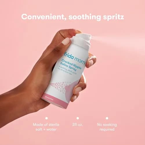 Frida Mom Nipple Saline Spray and Balm Set | 2 fl oz (59ml) Spray, 1.5 fl oz (44ml) Balm | Soothes & Hydrates Sore Nipples thumbnail 3