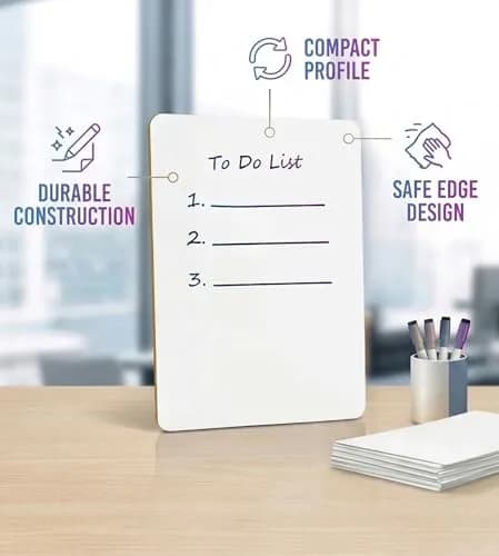 Ultimate Stationery Small White Board 9x12 Dry Erase Mini Lapboard 2 PK | Double Sided for Kids thumbnail 4