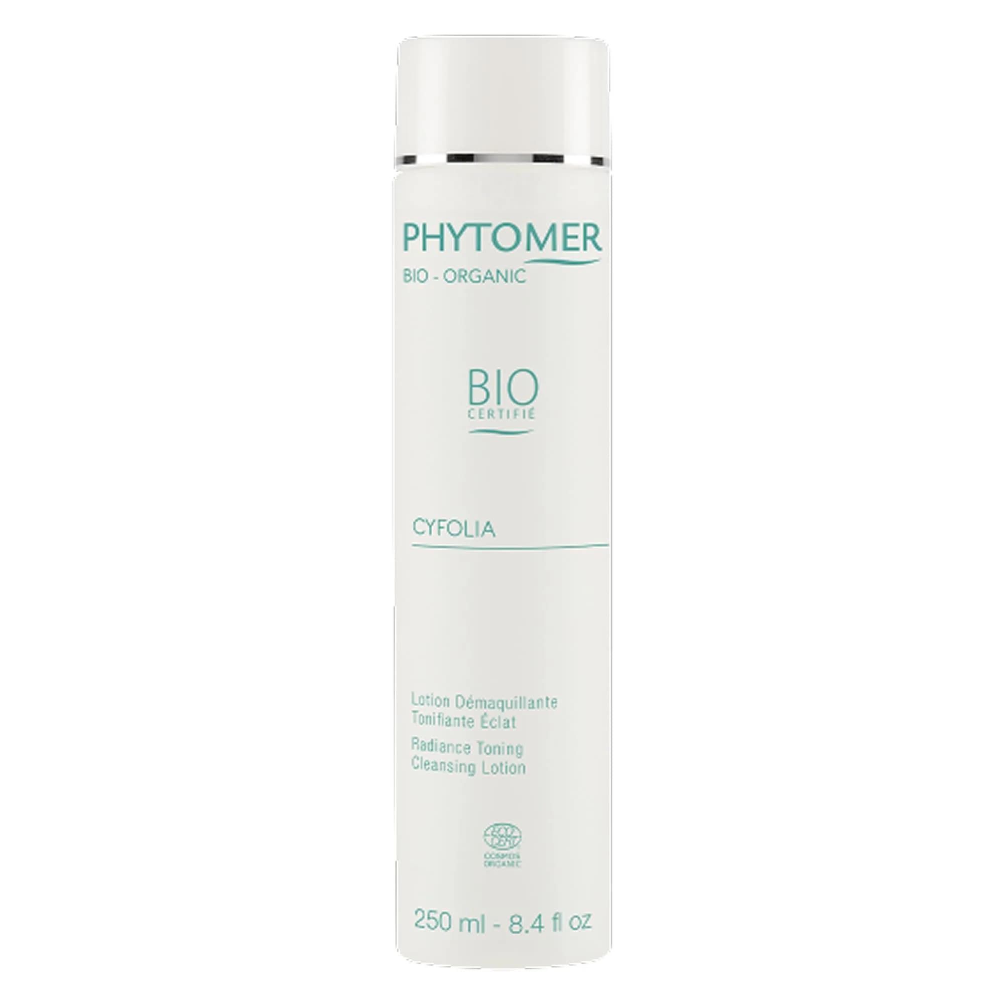 Phytomer Cyfolia Organic Face Toning Cleansing Lotion (250 ml) | Organic Marine Algae & Orange Water for Radiant Skin