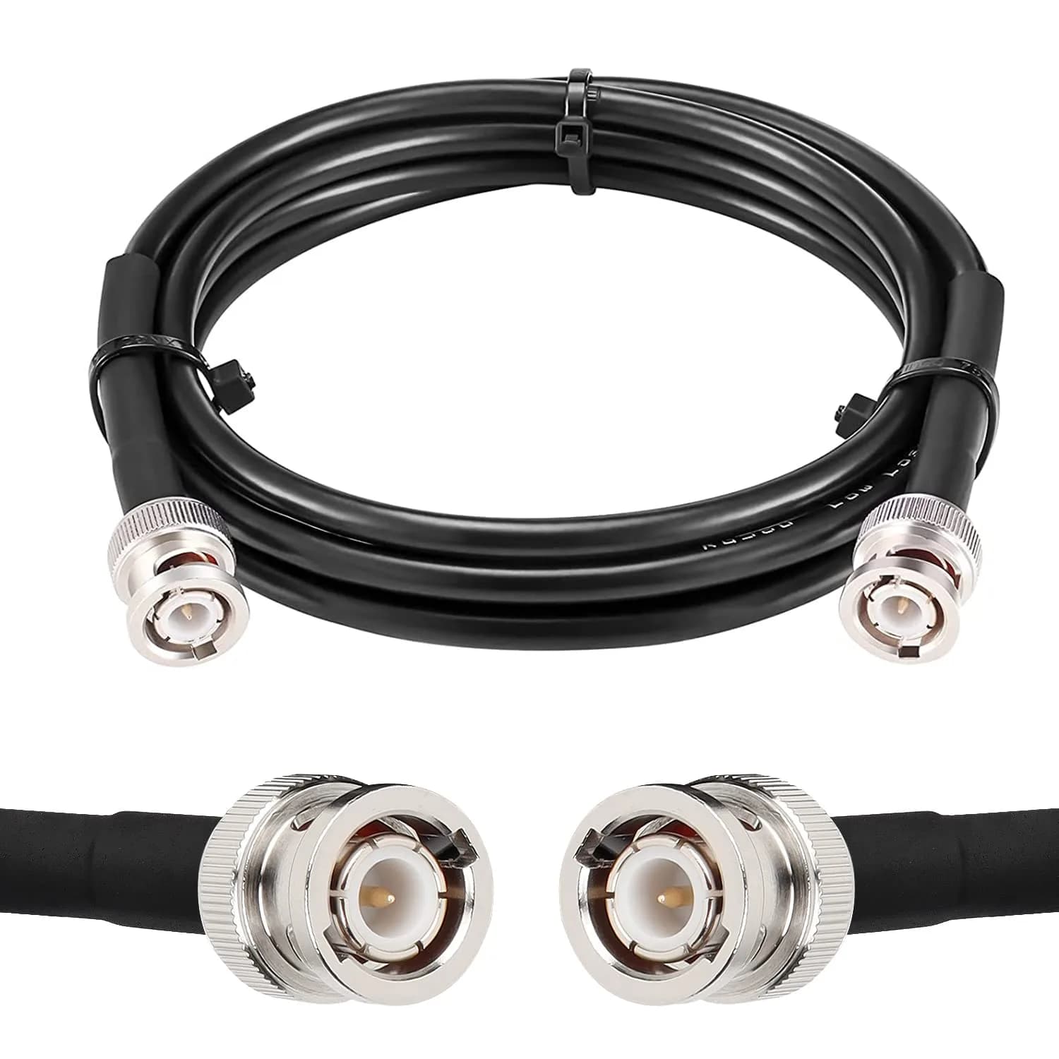 MOOKEERF RG58 BNC Cable 6ft (1.83m) Male to Male Coax | Low Loss 50 Ohm for RF Radios & Antennas