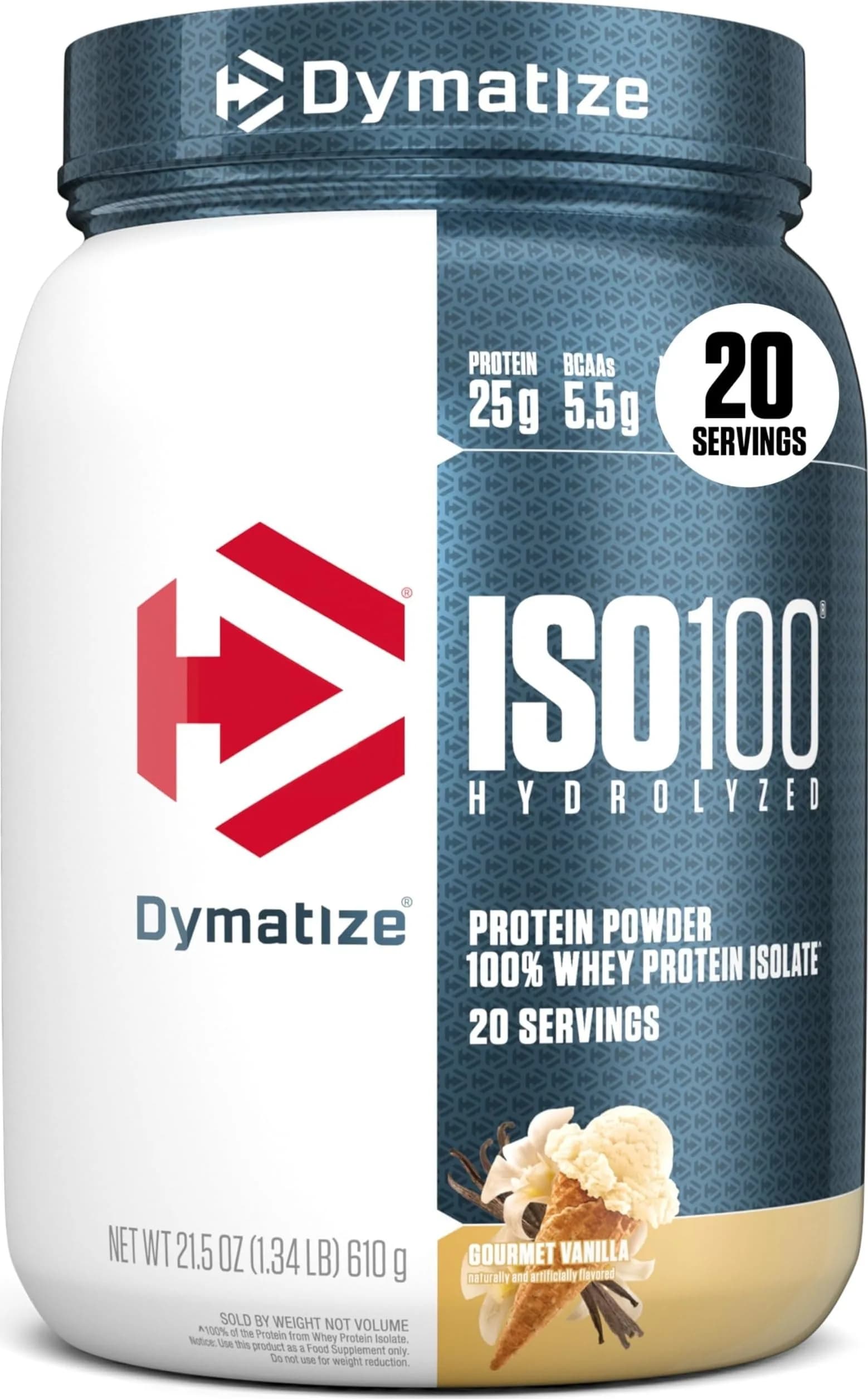 Dymatize ISO100 Gourmet Vanilla Whey Protein Isolate Powder | Fast-Absorbing Muscle Fuel - main product image