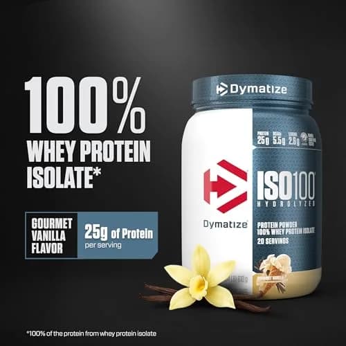 Dymatize ISO100 Gourmet Vanilla Whey Protein Isolate Powder | Fast-Absorbing Muscle Fuel thumbnail 2