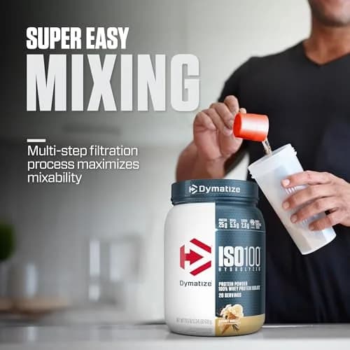 Dymatize ISO100 Gourmet Vanilla Whey Protein Isolate Powder | Fast-Absorbing Muscle Fuel thumbnail 4