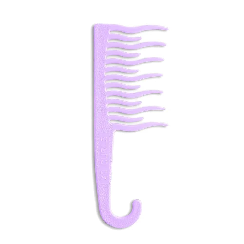 XO Curls Shower Detangling Hair Comb, Wide Tooth, Lavender | Gentle on Curly & Wavy Hair