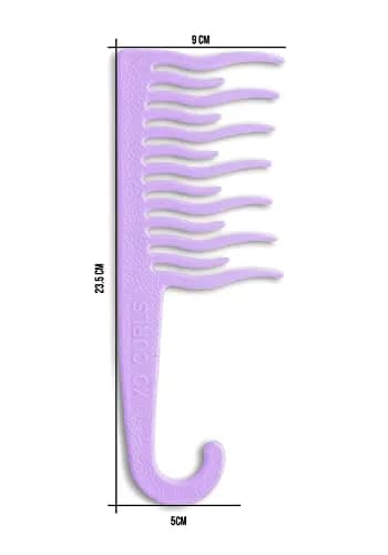 XO Curls Shower Detangling Hair Comb, Wide Tooth, Lavender | Gentle on Curly & Wavy Hair thumbnail 4