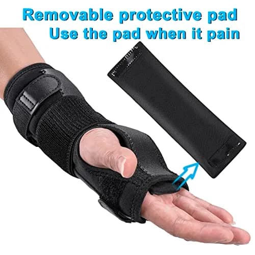 PKSTONE Carpal Tunnel Wrist Brace S/M (Black) | Adjustable Support for Left & Right Hand thumbnail 2