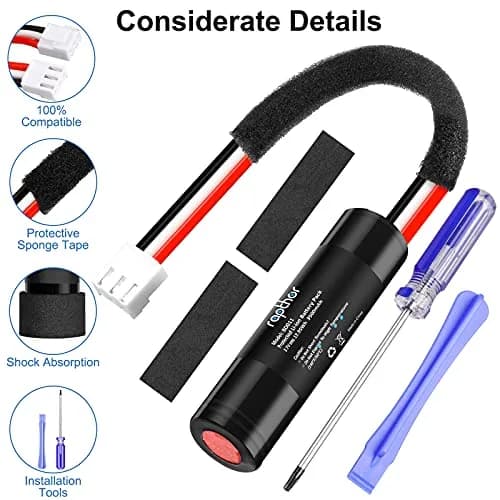 rapthor 3500mAh Replacement Lithium Battery for Harman Kardon Onyx Studio 1/2/3/4 | High Capacity, Easy Install thumbnail 3