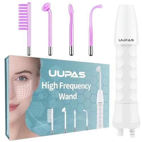 UUPAS High Frequency Facial Wand with 4 Violet Glass Electrodes | Portable Handheld Skin Therapy Device thumbnail 1