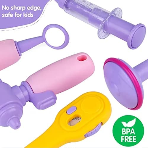 GINMIC Doctor Kit for Kids 3-7 | 22 Pieces Pretend Play Medical Set with Costume & Heartbeat Sound thumbnail 4