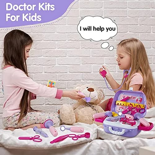 GINMIC Doctor Kit for Kids 3-7 | 22 Pieces Pretend Play Medical Set with Costume & Heartbeat Sound thumbnail 7