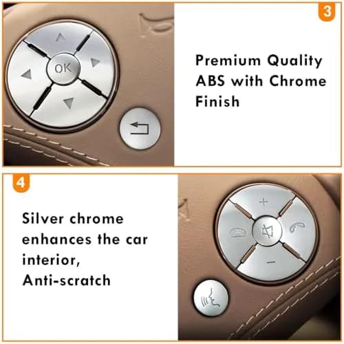 Moonlinks Steering Wheel Button Stickers for Mercedes C-Class W204 E-Class S-Class W221 GLK-Class X204 (12-Pack) thumbnail 4