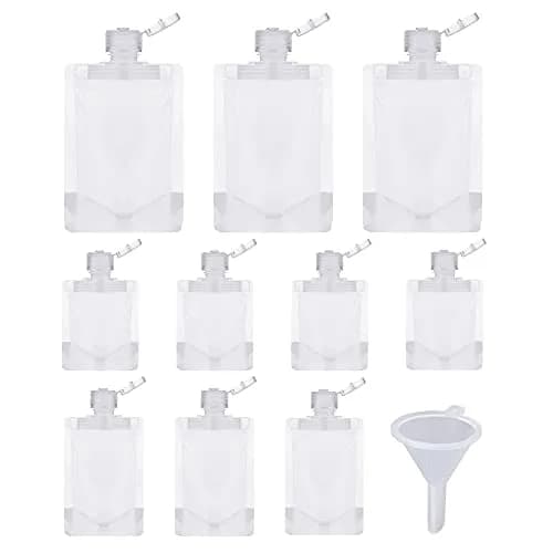 CKLJTL Portable Travel Fluid Makeup Packing Bag 10 Pcs (30ml, 50ml, 100ml) | Refillable Cosmetic Pouch Set thumbnail 1