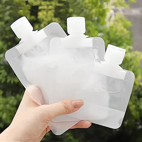 CKLJTL Portable Travel Fluid Makeup Packing Bag 10 Pcs (30ml, 50ml, 100ml) | Refillable Cosmetic Pouch Set thumbnail 3