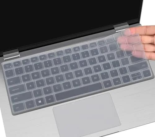 CaseBuy Clear Silicone Keyboard Cover for Dell Latitude 14"/15.6" Laptops | US Layout Protector Skin thumbnail 1