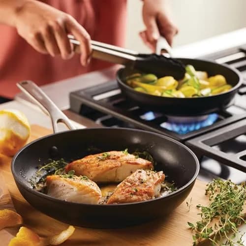 KitchenAid Hard Anodized Induction Nonstick Frying Pan Set With Lid, 8 & 10 Inch Skillets, 2.27 kg (5 lb) | Durable, Even Heating, Dishwasher & Oven Safe thumbnail 7