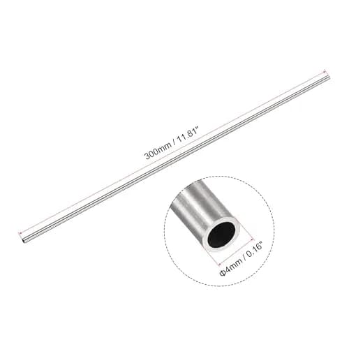 uxcell 304 Stainless Steel Round Tube 4mm OD 0.5mm Wall 300mm | Seamless, Durable, Precision-Grade thumbnail 2