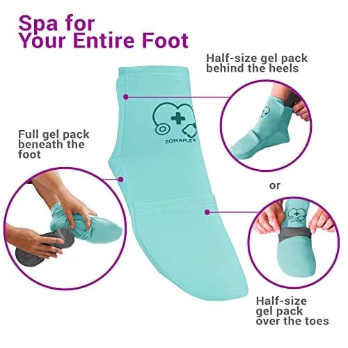Zomaple Cold Therapy Socks with Gel Packs for Neuropathy & Hot Feet Comfort, Large (2-Pack) thumbnail 5