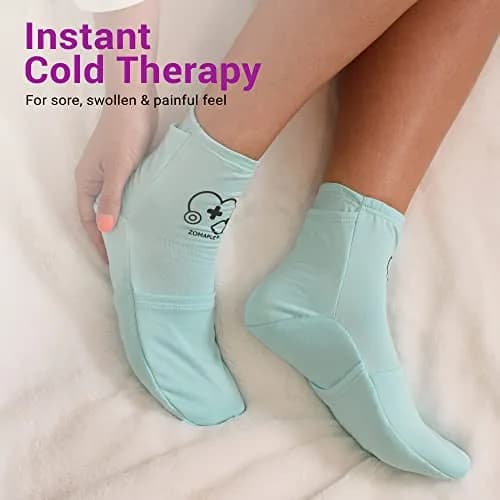 Zomaple Cold Therapy Socks with Gel Packs for Neuropathy & Hot Feet Comfort, Large (2-Pack) thumbnail 3
