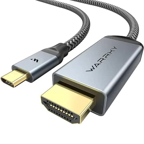 Warrky USB C to HDMI Cable 1m (3.3ft) 4K@60Hz HDR | High-Speed Data Transmission for Laptops and Phones thumbnail 1