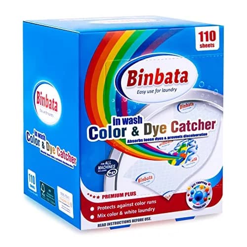 Binbata Color Grasper Sheets 110 Count | Prevents Dye Bleeding & Color Transfer thumbnail 1