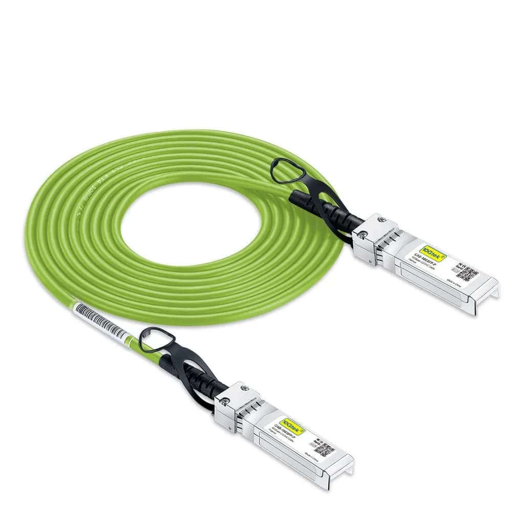 10Gtek 4m Green SFP+ DAC Cable | 10GbE Twinax Copper for Cisco, Ubiquiti, D-Link, Supermicro - main product image