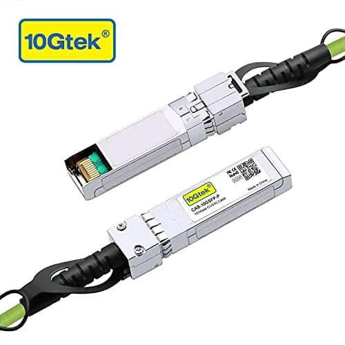 10Gtek 4m Green SFP+ DAC Cable | 10GbE Twinax Copper for Cisco, Ubiquiti, D-Link, Supermicro thumbnail 2