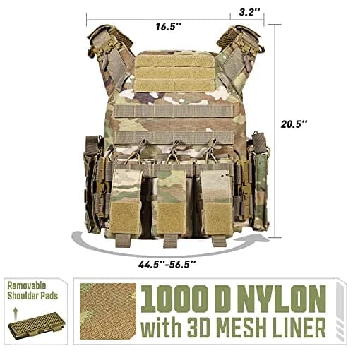 GFIRE Tactical Vest Elite Cp Camo | Adjustable, Breathable, Modular for Training & Outdoor Use thumbnail 5