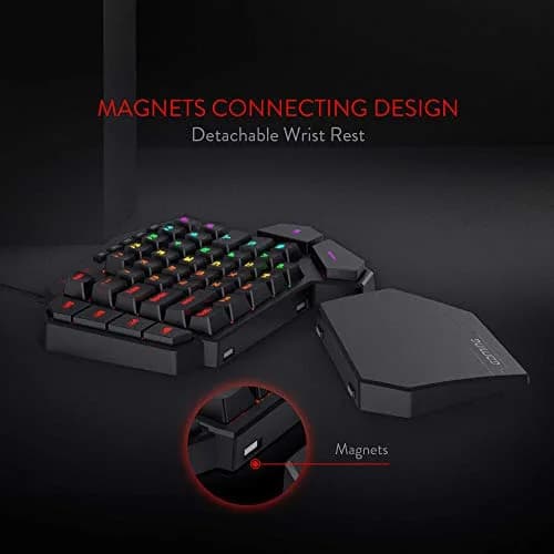 Redragon K585 DITI One-Handed RGB Mechanical Gaming Keypad with Hot-Swappable Switches & Wrist Rest thumbnail 9
