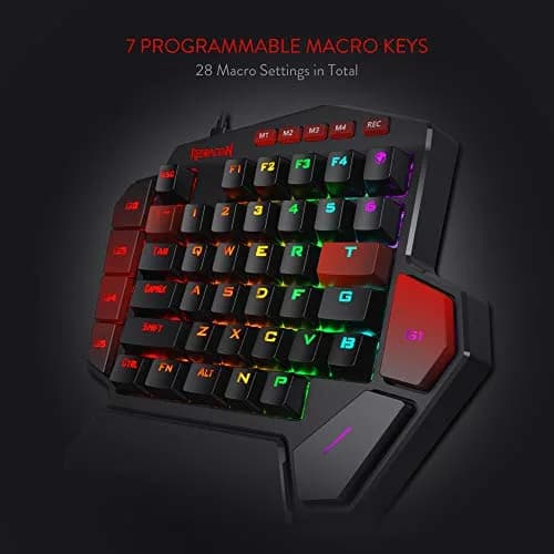 Redragon K585 DITI One-Handed RGB Mechanical Gaming Keypad with Hot-Swappable Switches & Wrist Rest thumbnail 2