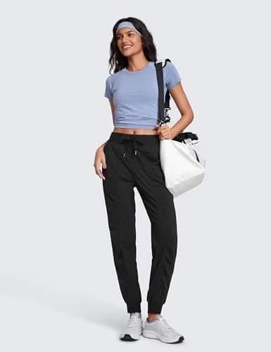 CRZ YOGA Ease Line Joggers 28.5" Black Large | Breathable, Durable Active Pants for Women thumbnail 5