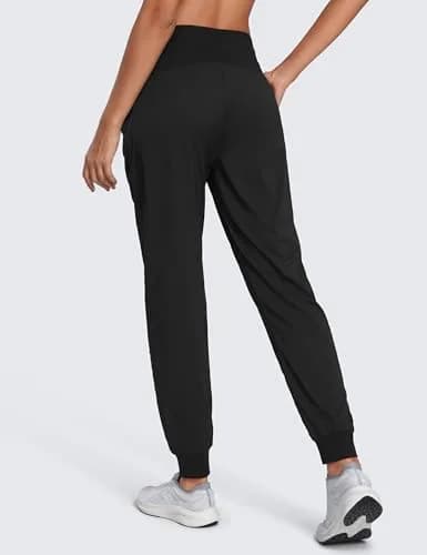 CRZ YOGA Ease Line Joggers 28.5" Black Large | Breathable, Durable Active Pants for Women thumbnail 2