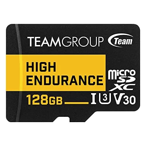 TEAMGROUP High Endurance 128GB Micro SDXC Card 128GB (128 GB) | Designed for Monitoring, 4K Video thumbnail 1