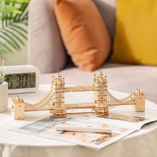 Rolife 3D Wooden Puzzles London Tower Bridge Kit | Beginner DIY Model for Adults & Kids thumbnail 5