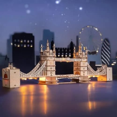 Rolife 3D Wooden Puzzles London Tower Bridge Kit | Beginner DIY Model for Adults & Kids thumbnail 6