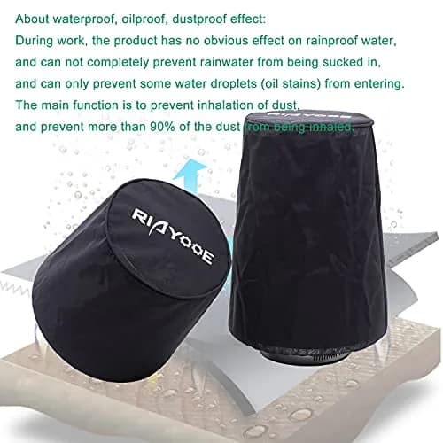RIAYOOE Universal Fit Cone Air Filter Sock Cover 200mm (7.86in) Height | Protects Performance Intake Filters in Dusty India thumbnail 5