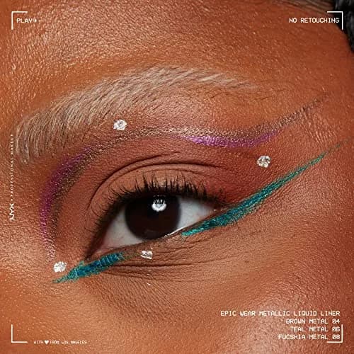 NYX PROFESSIONAL MAKEUP Epic Wear Metallic Liquid Liner 0.12 Fl Oz | Long-Lasting Waterproof Brown Metal thumbnail 5