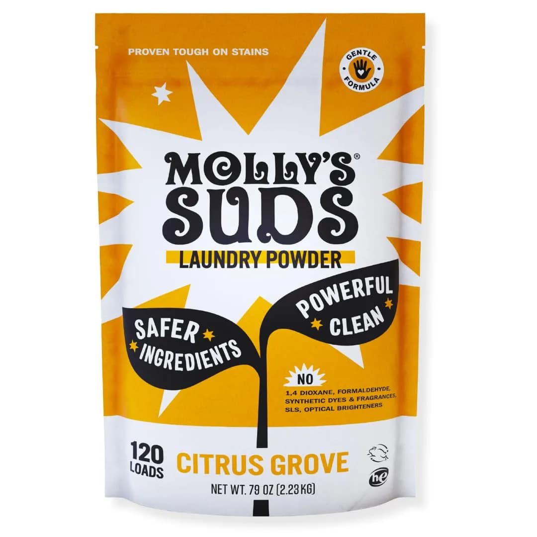 Molly's Suds Original Laundry Detergent Powder Citrus Grove 79 oz (2.24 kg) | Gentle & Effective for Sensitive Skin