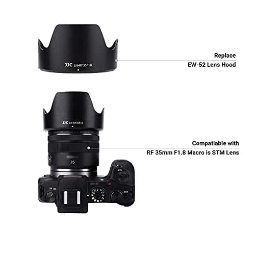 JJC Tulip Flower Lens Hood for Canon RF 35mm f/1.8 Macro IS STM Lens, Reversible Shade with 52mm Filter & Cap Compatibility (89mm x 49mm x 89mm) thumbnail 2