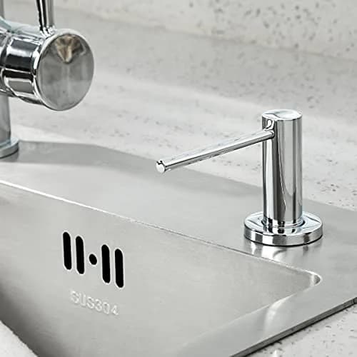 GAPPO Stainless Steel Kitchen Sink Soap Dispenser 17 oz | Polished Chrome Finish, Easy Install & Durable thumbnail 2