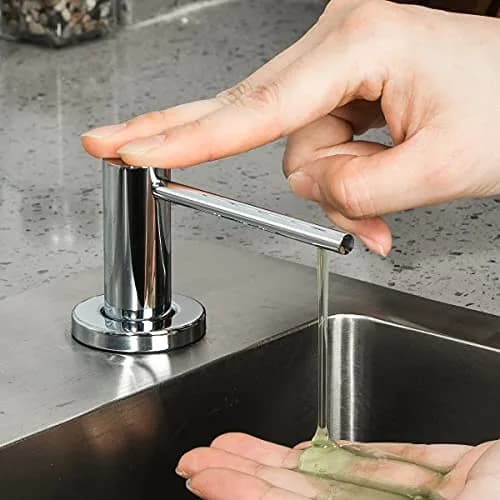 GAPPO Stainless Steel Kitchen Sink Soap Dispenser 17 oz | Polished Chrome Finish, Easy Install & Durable thumbnail 4
