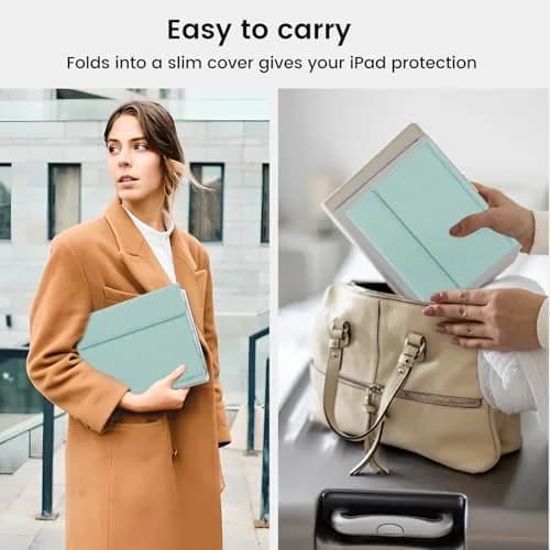 OYEEICE Keyboard Case for iPad 9th/8th/7th Gen 10.2 Inch & Air 3rd Gen 10.5 Inch with 7-Color Backlit Keyboard & Pencil Holder thumbnail 9