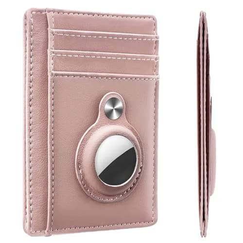 Hawanik Slim Minimalist Front Pocket Air Tag Wallet Thin Card Holder Wallet with RFID Protection | 9cm x 12cm x 0.8cm thumbnail 1